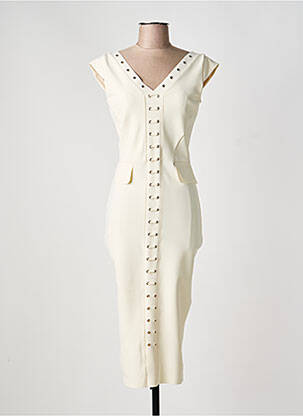 Robe mi-longue sans manche sans manche beige CHIARA BONI femme