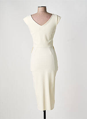 Robe mi-longue sans manche sans manche beige CHIARA BONI femme