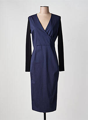Robe mi-longue manches longues manches longues bleu SPORTMAX femme