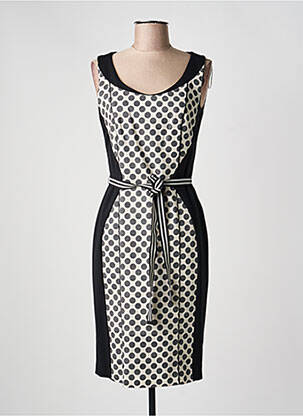 Robe mi-longue sans manche sans manche noir LAUREL femme