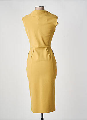 Robe mi-longue imprimé fantaisie sans manche vert CHIARA BONI femme