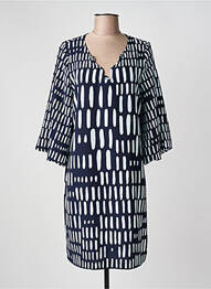 Robe courte manches 3/4 manches 3/4 bleu CAROLINE BISS femme