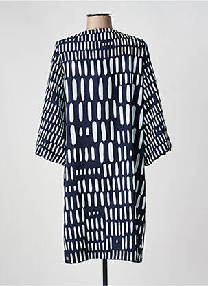 Robe courte manches 3/4 manches 3/4 bleu CAROLINE BISS femme