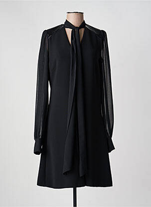 Robe mi-longue manches longues manches longues noir BARBARA BUI femme