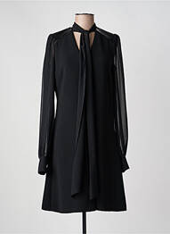 Robe mi-longue manches longues manches longues noir BARBARA BUI femme