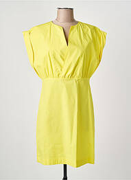 Robe courte manches courtes manches courtes jaune LIVIANA CONTI femme