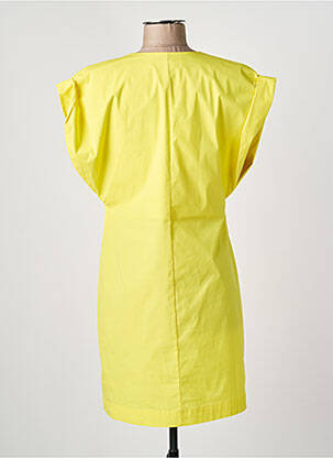 Robe courte manches courtes manches courtes jaune LIVIANA CONTI femme