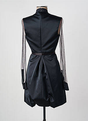 Robe courte fermeture zippée au dos manches longues noir N°21 femme