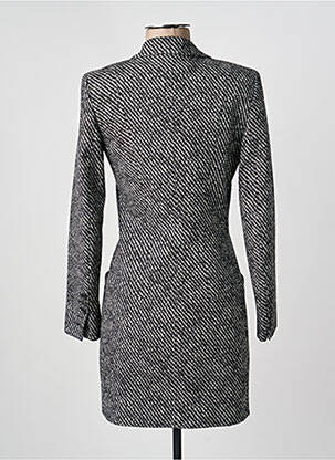 Manteau long coupe cintrée sans capuche noir BARBARA BUI femme