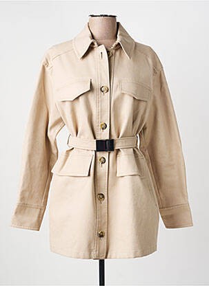Trench tissage popeline sans capuche beige SPORTMAX femme