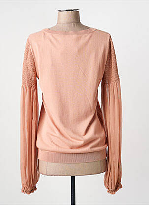 Pull coupe droite manches longues rose N°21 femme