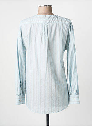 Chemisier coupe cintrée manches longues bleu HIGH femme