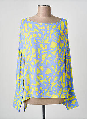 Blouse imprimé fantaisie manches longues jaune LIVIANA CONTI femme