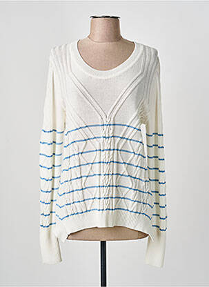 Pull maille souple et aérée manches longues beige HIGH femme