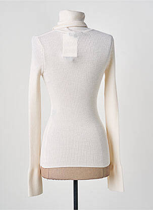 Pull col roulé tissage côtelé manches longues beige BARBARA BUI femme