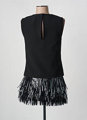 Tunique sans manche tissage crêpe noir LIVIANA CONTI femme