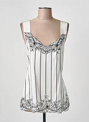 Top stretch fines bretelles blanc ERMANNO SCERVINO femme