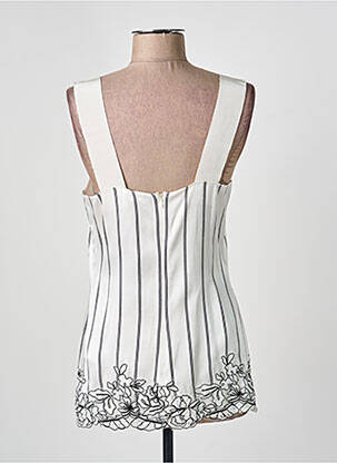 Top stretch fines bretelles blanc ERMANNO SCERVINO femme