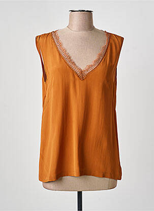 Top stretch sans manche orange ALBERTA FERRETTI femme