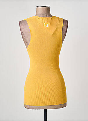 Top stretch sans manche jaune LIVIANA CONTI femme