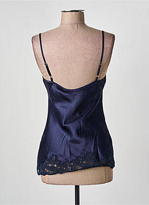 Top col carré fines bretelles bleu ERMANNO SCERVINO femme