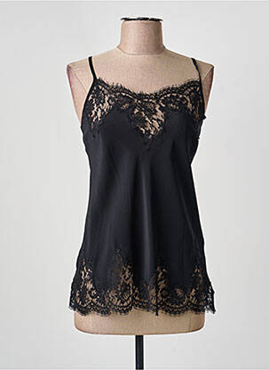 Top stretch fines bretelles noir ERMANNO SCERVINO femme