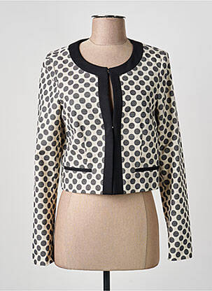 Veste chic tissage crêpe beige LAUREL femme