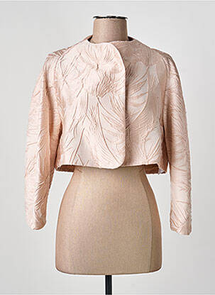 Veste chic col rond rose PAULE KA femme