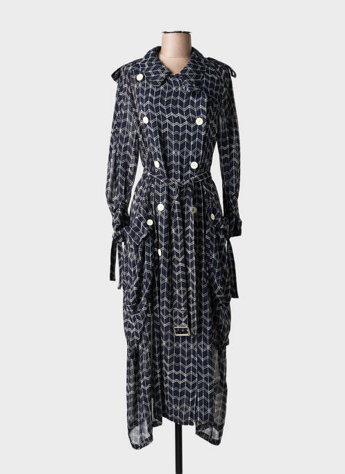 Robe longue manches longues manches longues bleu HIGH femme