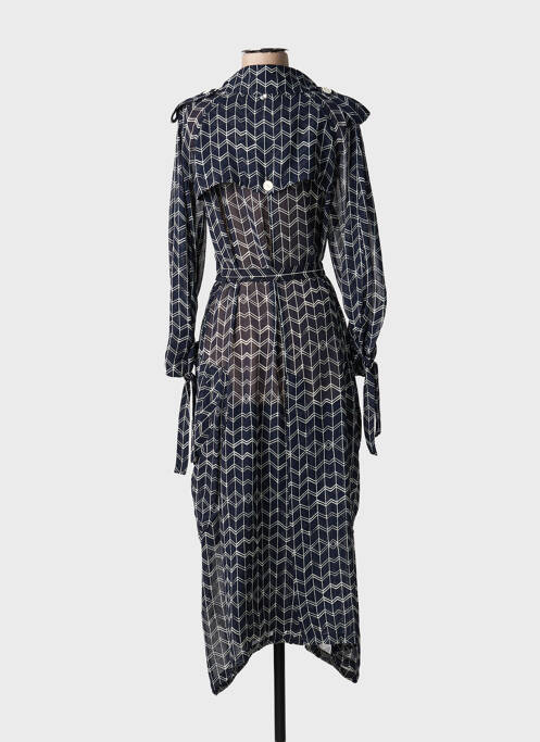 Robe longue manches longues manches longues bleu HIGH femme