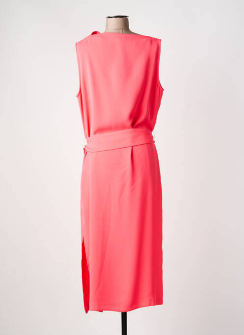 Robe longue tissage crêpe sans manche orange CAROLINE BISS femme