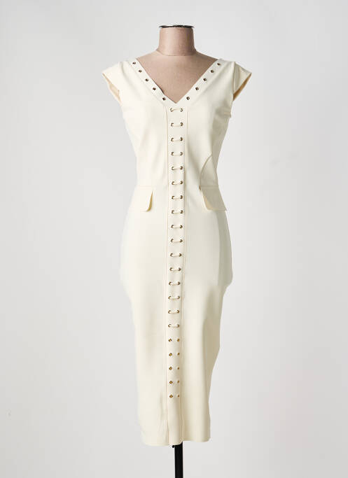 Robe mi-longue sans manche sans manche beige CHIARA BONI femme