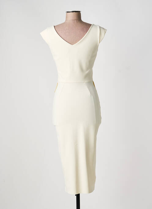 Robe mi-longue sans manche sans manche beige CHIARA BONI femme