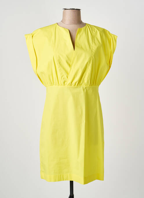 Robe courte manches courtes manches courtes jaune LIVIANA CONTI femme
