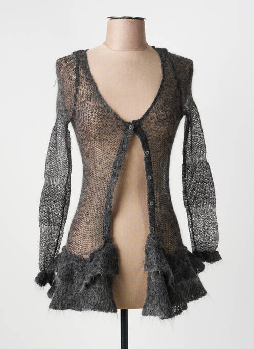 Gilet manches longues stretch gris ERMANO femme