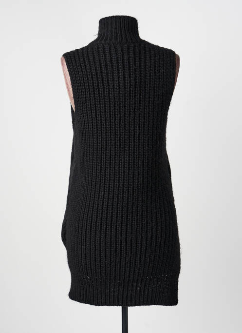 Pull tunique stretch sans manche noir ERMANNO SCERVINO femme