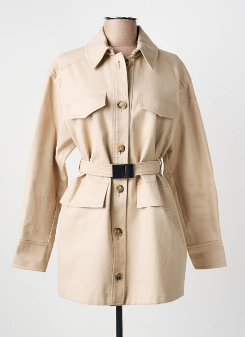 Trench tissage popeline sans capuche beige SPORTMAX femme