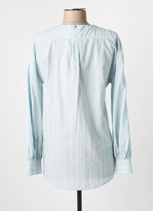 Chemisier coupe cintrée manches longues bleu HIGH femme