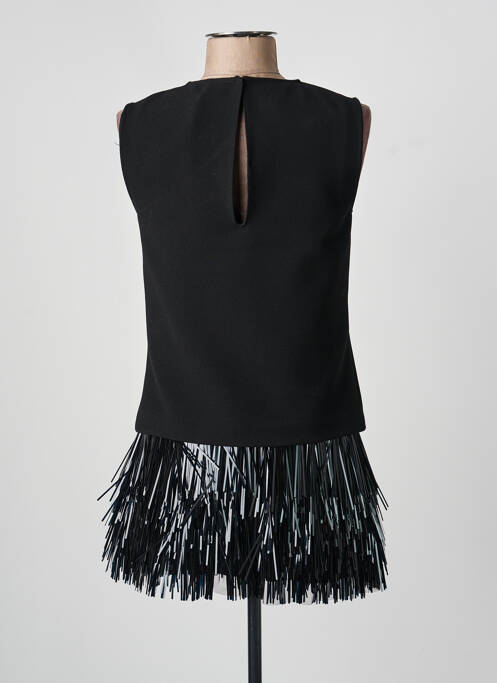Tunique sans manche tissage crêpe noir LIVIANA CONTI femme