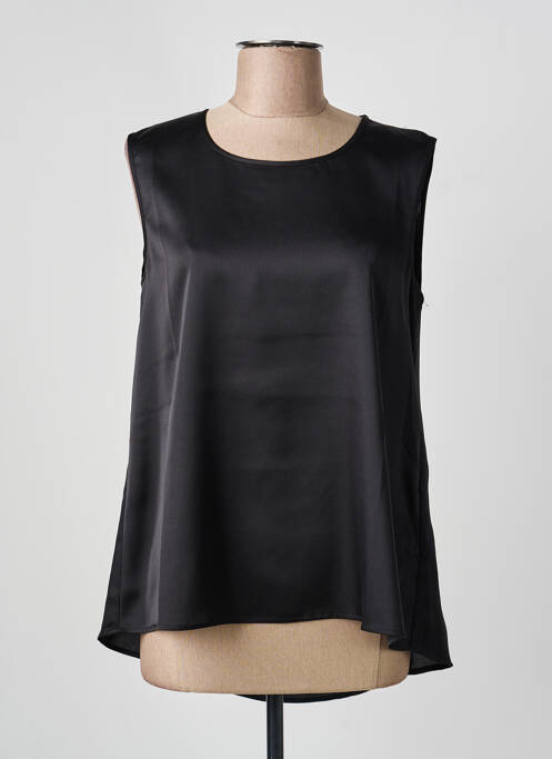 Top coupe fluide sans manche noir HIGH femme
