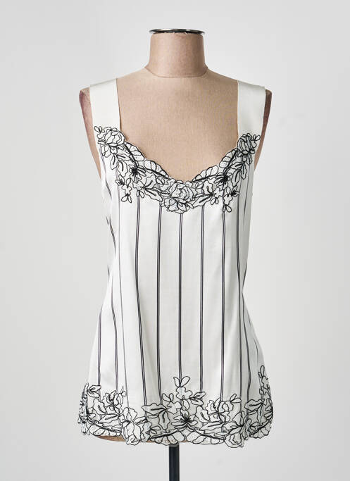 Top stretch fines bretelles blanc ERMANNO SCERVINO femme