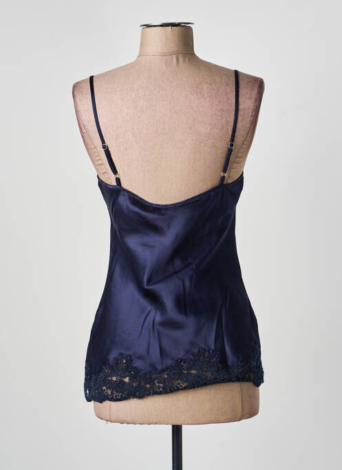 Top col carré fines bretelles bleu ERMANNO SCERVINO femme