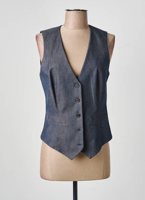 Gilet sans manche doublure bleu BARBARA BUJ femme