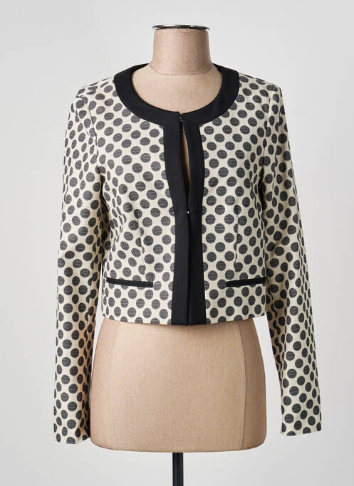 Veste chic tissage crêpe beige LAUREL femme