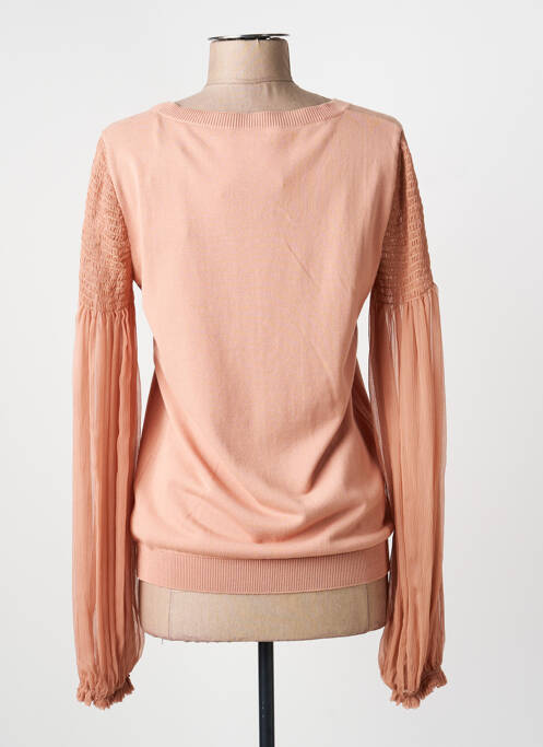 Pull col v manches longues rose N°21 femme