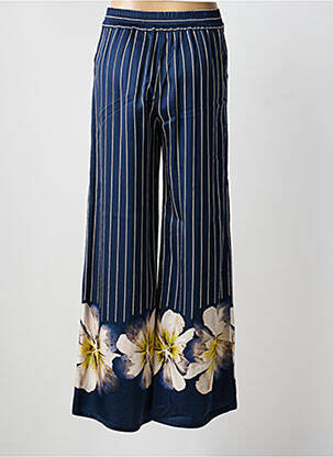 Pantalon large poches taille normale bleu CAROLINE BISS femme