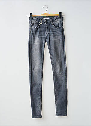 Jeans coupe slim stretch taille normale gris LE TEMPS DES CERISES femme