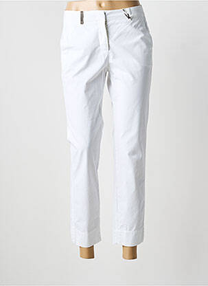 Pantalon 7/8 stretch taille normale blanc PESERICO femme