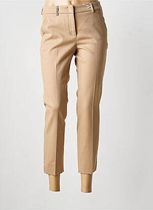 Pantalon 7/8 stretch taille normale marron PESERICO femme