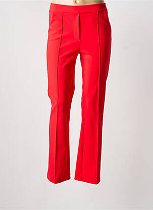 Pantalon droit stretch taille normale rouge CHIARA BONI femme